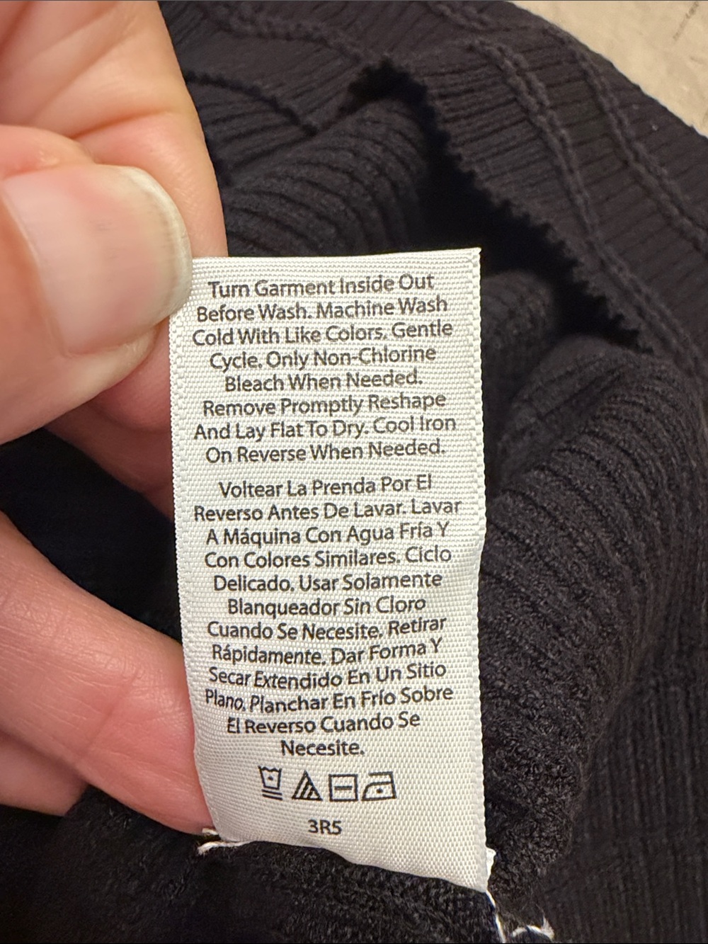 Black Ribbed Button-Up Cardigan - Picture 10 of 10